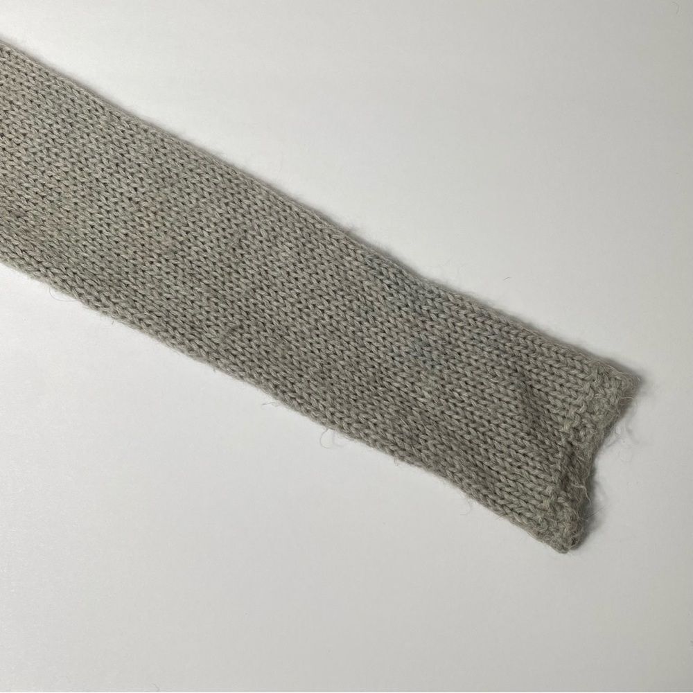 Elsamanda Wool/Mohair Blend Gray Open Knit Shawl Collar Cardigan Women's Size M - Picture 4 of 13